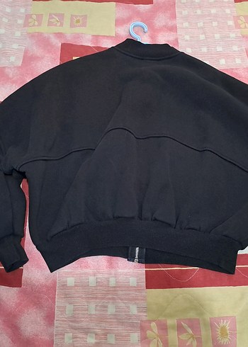 Diğer Siyah Fermuarlı Kadın Sweatshirt