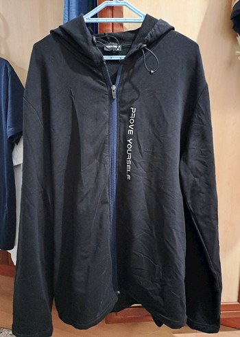 Kapüşonlu Siyah Erkek Sweatshirt
