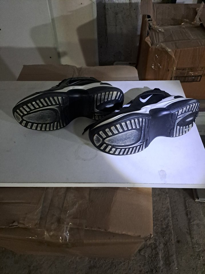 Siyah Gri Bağcıklı Stiletto Topuklu Kadın Spor Ayakkabı - Görsel 4