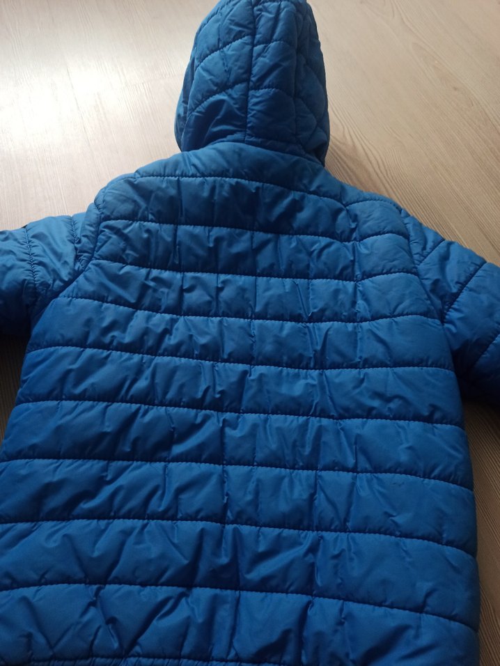 Erkek Çocuk Mavi Kapüşonlu Fermuarlı Mont - Görsel 2