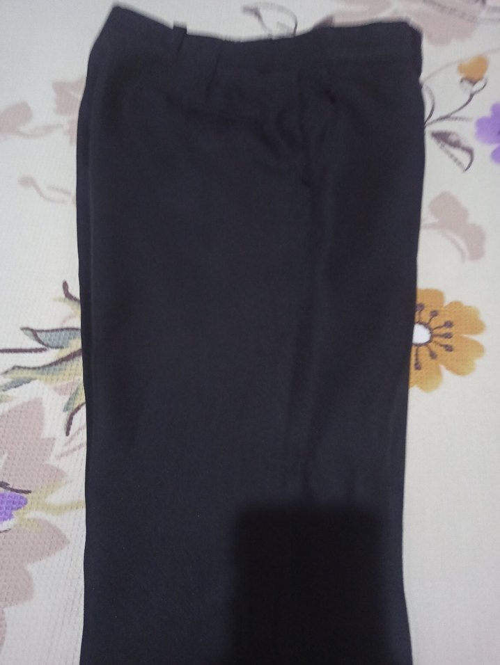 Siyah Kadın Kumaş Pantolon Pilili - Görsel 2