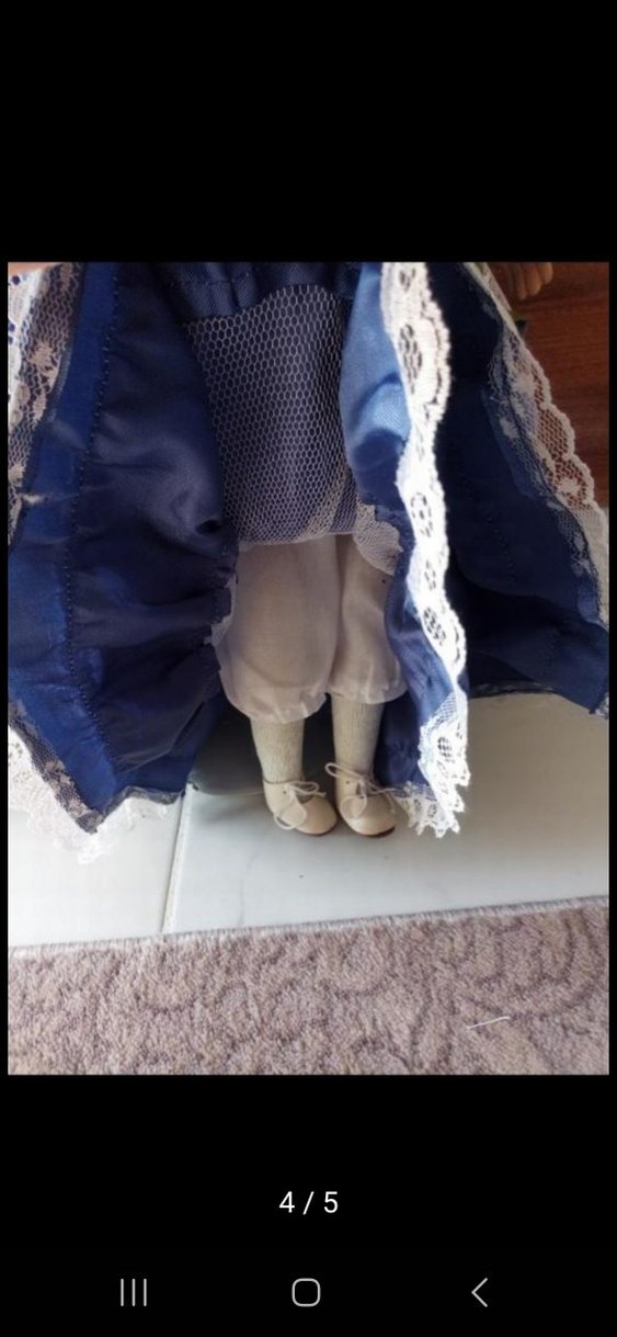 Beyaz Dantelli Vintage Bebek - Görsel 3