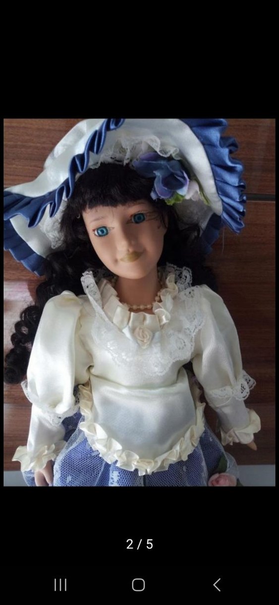 Beyaz Dantelli Vintage Bebek - Görsel 5