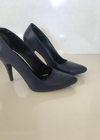 Lacivert Klasik Stiletto Kadın Ayakkabı