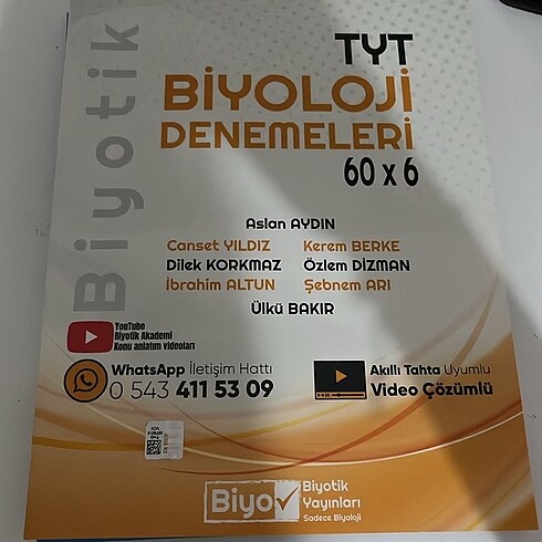 Biyotik tyt biyoloji denemeleri