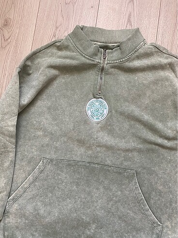 l Beden yeşil Renk Celtic Half Zip Sweatshirt