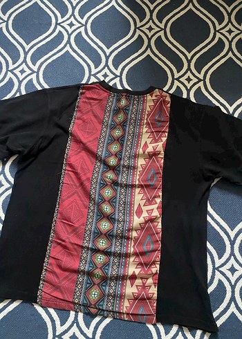 Etnik Desen Morrez x Barcelona Siyah Baskılı Erkek Tişört - Görsel 4