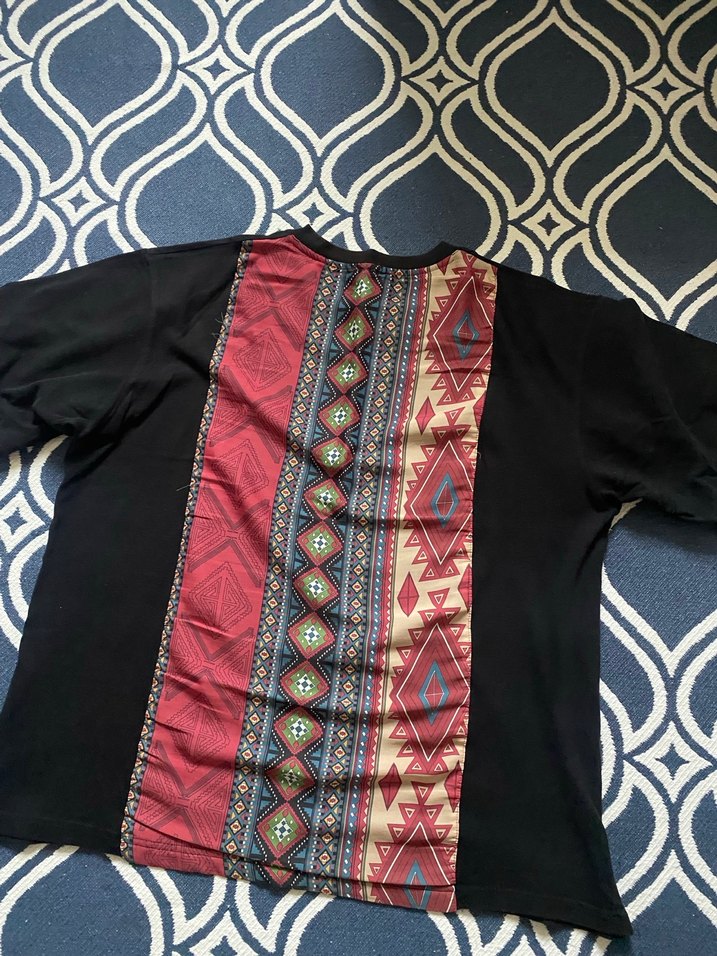 Etnik Desen Morrez x Barcelona Siyah Baskılı Erkek Tişört - Görsel 4