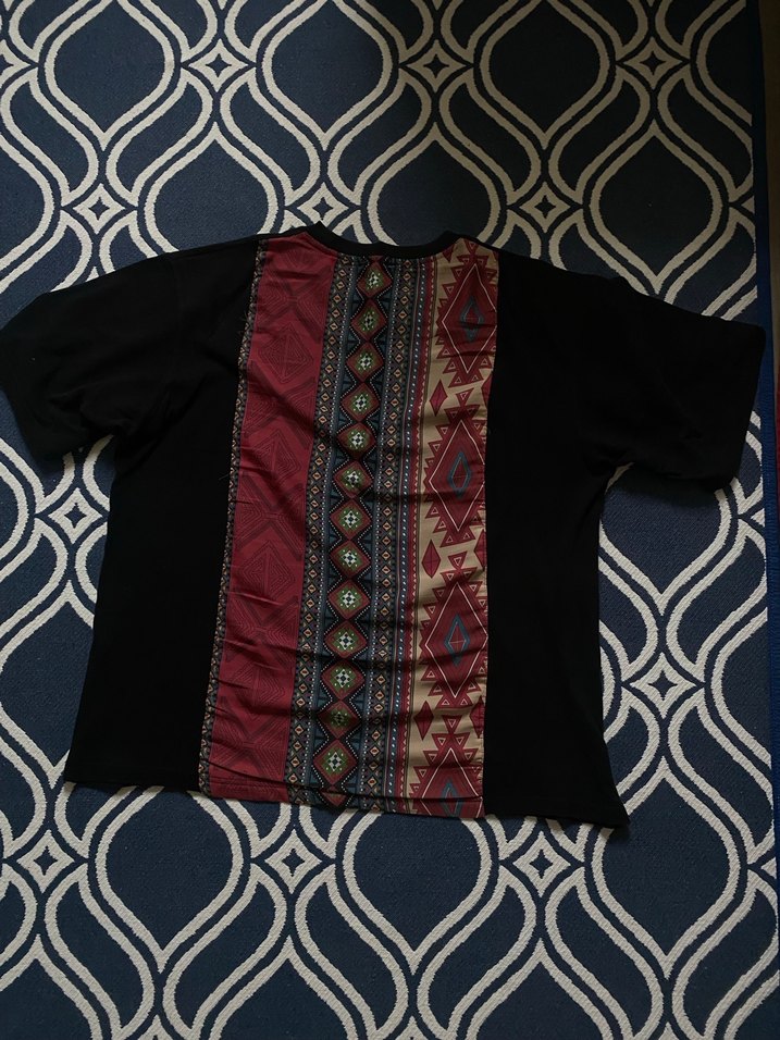 Etnik Desen Morrez x Barcelona Siyah Baskılı Erkek Tişört - Görsel 3