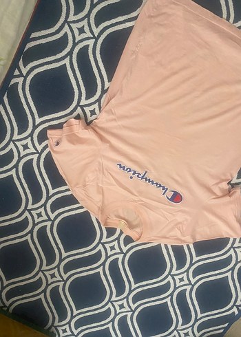 Pembe Champion Erkek Tişört, Kısa Kollu, Salaş - Görsel 2