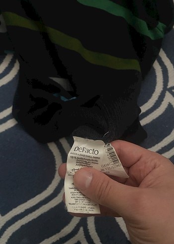 Erkek Çok Renkli Çizgili Triko Kazak - Görsel 2