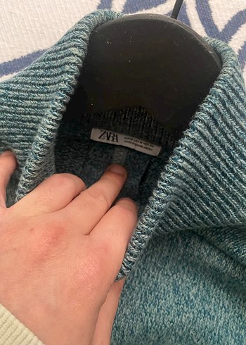 Zara Yarım Fermuarlı Yüksek Yaka Örgü Kazak - Görsel 4