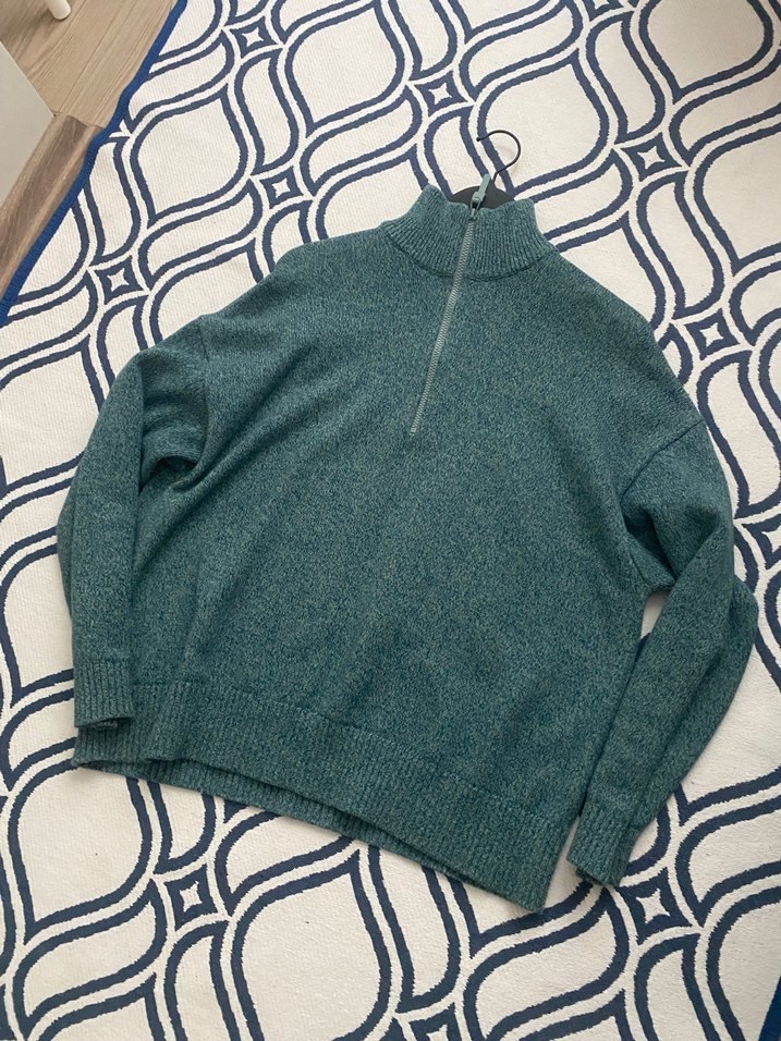 Zara Yarım Fermuarlı Yüksek Yaka Örgü Kazak - Görsel 2