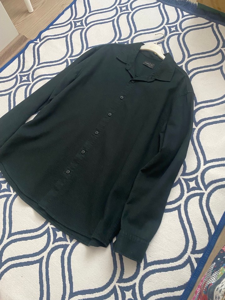 Petrol Yeşili Gömlek Pull & Bear - Görsel 3