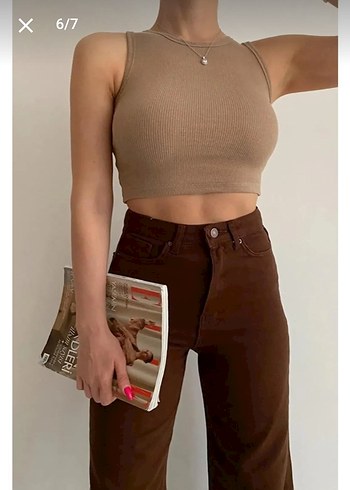 Kahverengi Kadın Boyfriend Pantolon - Görsel 2