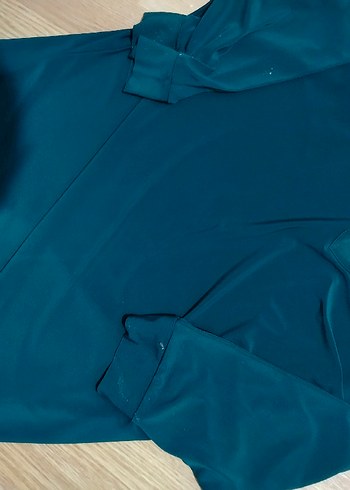 Mavi Boğazlı Uzun Kollu Elastik Hamile Üstü - Görsel 2