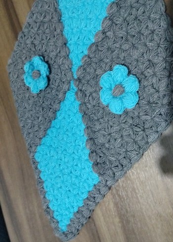 Gri ve Mavi El Yapımı Banyo Süngeri - Görsel 3