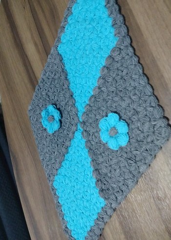 Gri ve Mavi El Yapımı Banyo Süngeri - Görsel 2