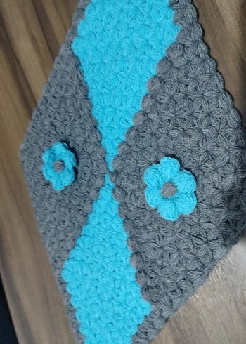 Gri ve Mavi El Yapımı Banyo Süngeri - Görsel 5