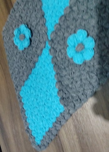 Gri ve Mavi El Yapımı Banyo Süngeri - Görsel 4