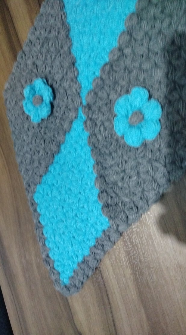 Gri ve Mavi El Yapımı Banyo Süngeri - Görsel 4