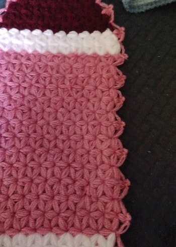 El Örgüsü Koyu Pembe Banyo Süngeri - Görsel 2