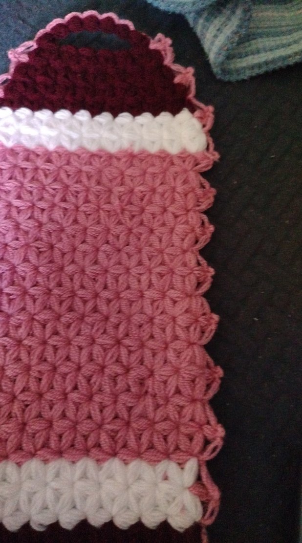 El Örgüsü Koyu Pembe Banyo Süngeri - Görsel 2