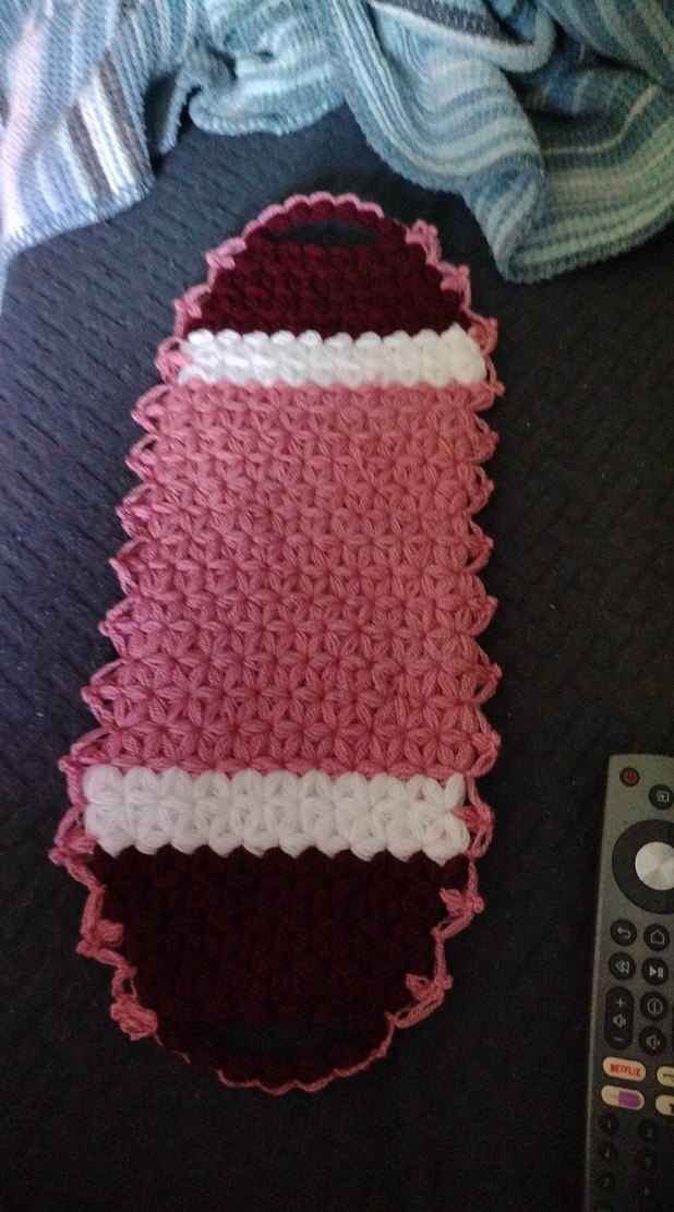 El Örgüsü Koyu Pembe Banyo Süngeri - Görsel 4