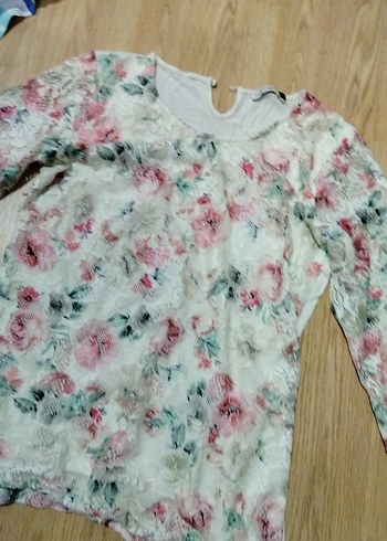 Çiçek Desenli Uzun Kollu Bohem Bluz - Görsel 6