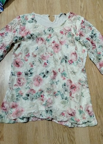 Çiçek Desenli Uzun Kollu Bohem Bluz - Görsel 3