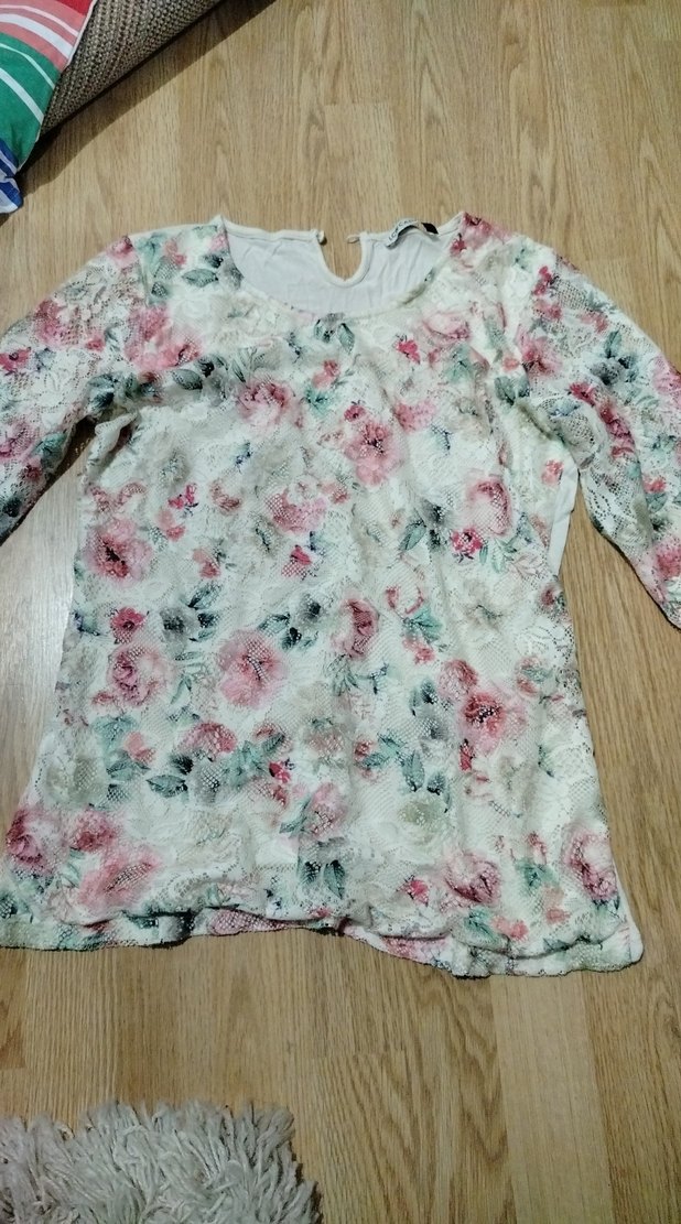 Çiçek Desenli Uzun Kollu Bohem Bluz - Görsel 3