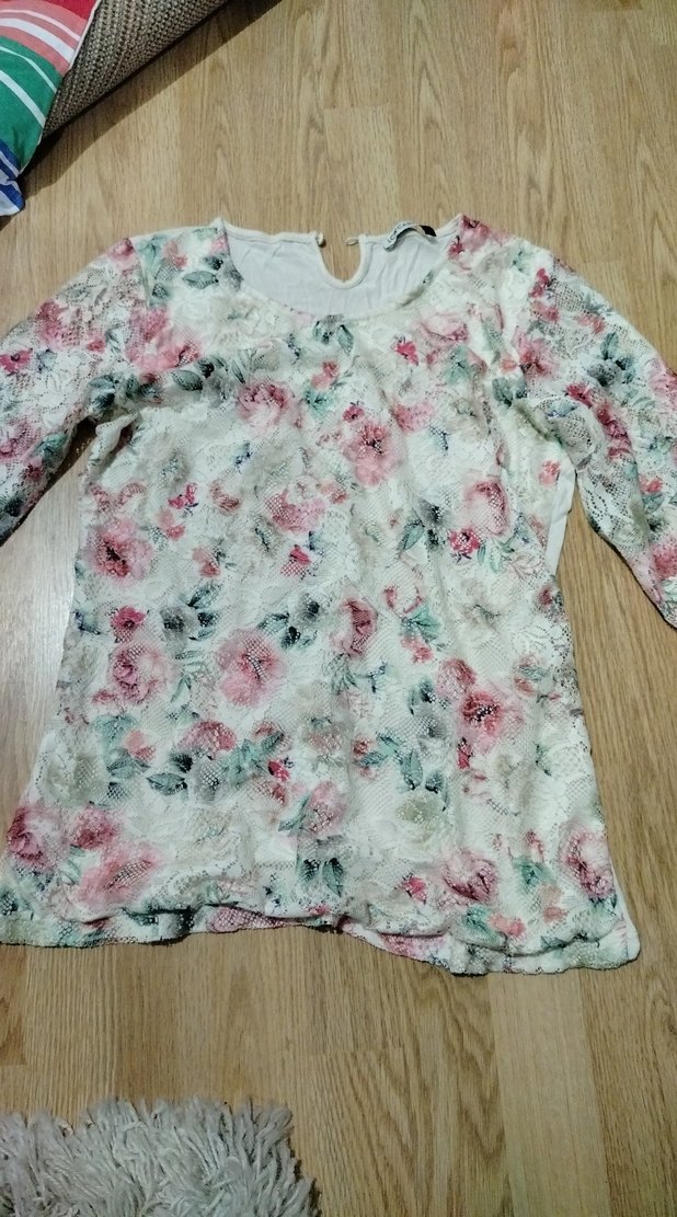 Çiçek Desenli Uzun Kollu Bohem Bluz - Görsel 2