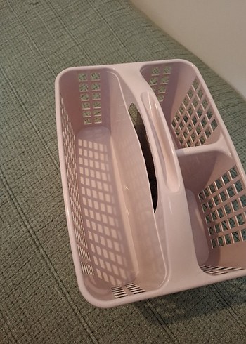  Beden Bölmeli Pembe Pastel Saklama Sepeti