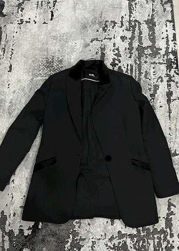Kürk Detaylı Siyah Kadın Blazer Ceket
