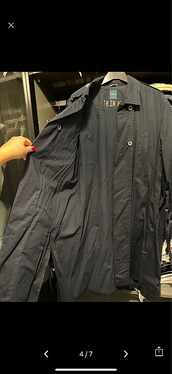 m Beden lacivert Renk Yargıcı trenc coat