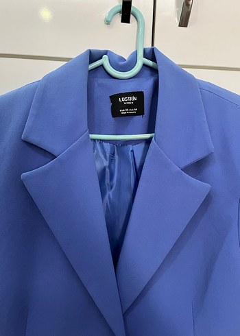 Mavi Düğmeli Kadın Blazer Ceket - Görsel 3