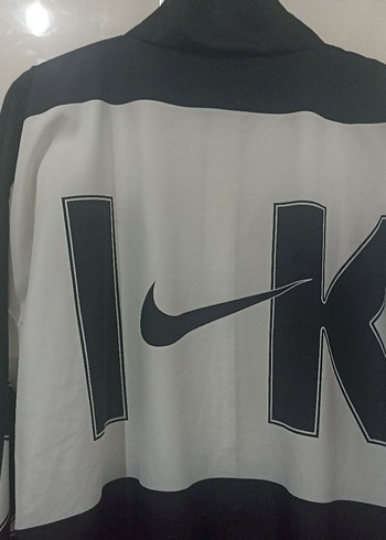 Nike Beyaz-Gri Fermuarlı Erkek-Kadın Yağmurluk - Görsel 4