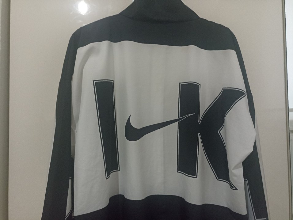 Nike Beyaz-Gri Fermuarlı Erkek-Kadın Yağmurluk - Görsel 4