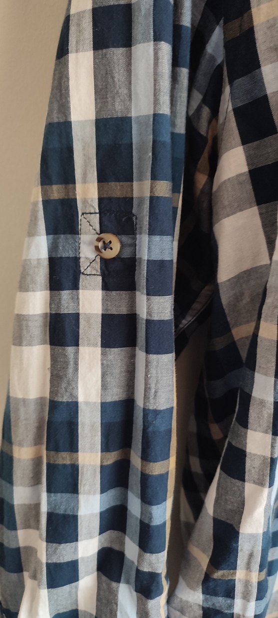 Erkek Mavi Kareli Pamuk Gömlek - Görsel 5