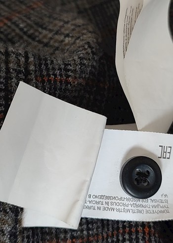 L beden, Yün Erkek Gömlek, turuncu çizgili/gri/kahverengi - Görsel 8