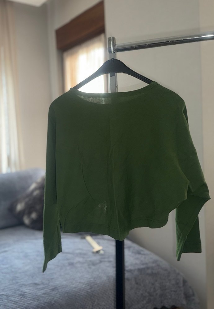 Yeşil Drapeli kız çocuk bolero - Görsel 2