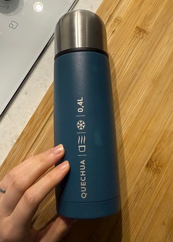 Quechua 0,4L Mavi Termos Şişe - Görsel 4