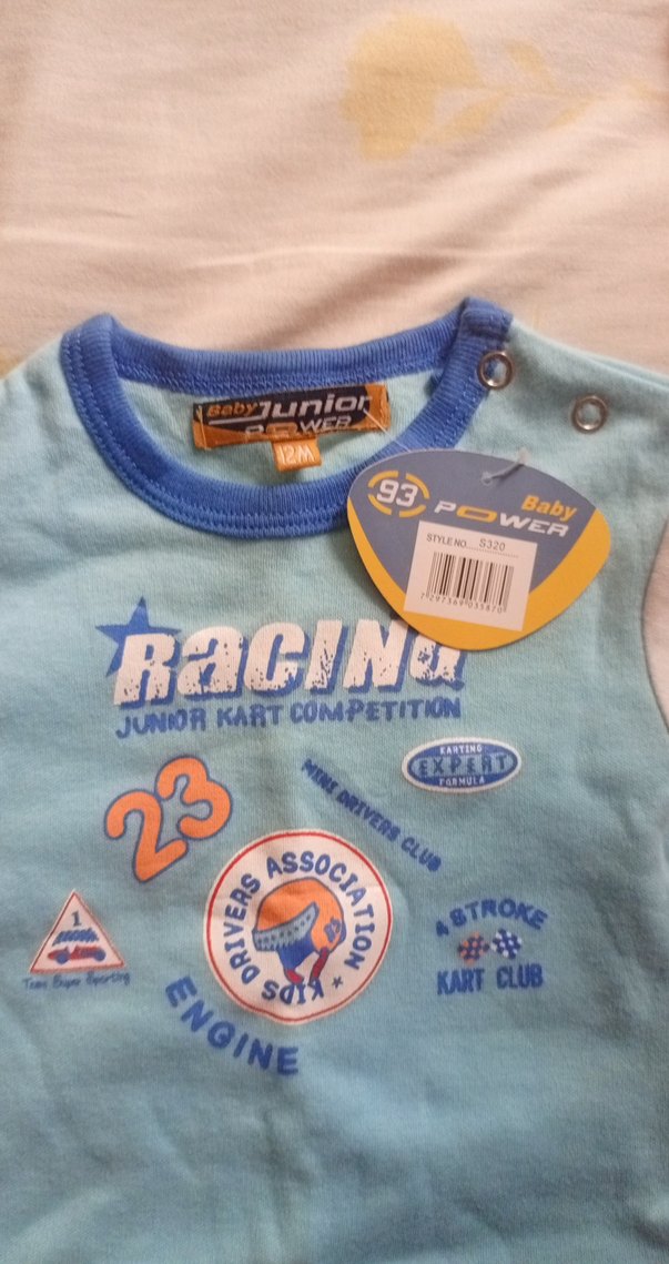 Mavi Baskılı Erkek Bebek Kısa Kollu Body - Görsel 2