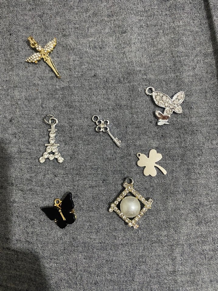 Sıfır ürünler Gri İşlemeli Payetli Kadın Charm Seti - Görsel 5