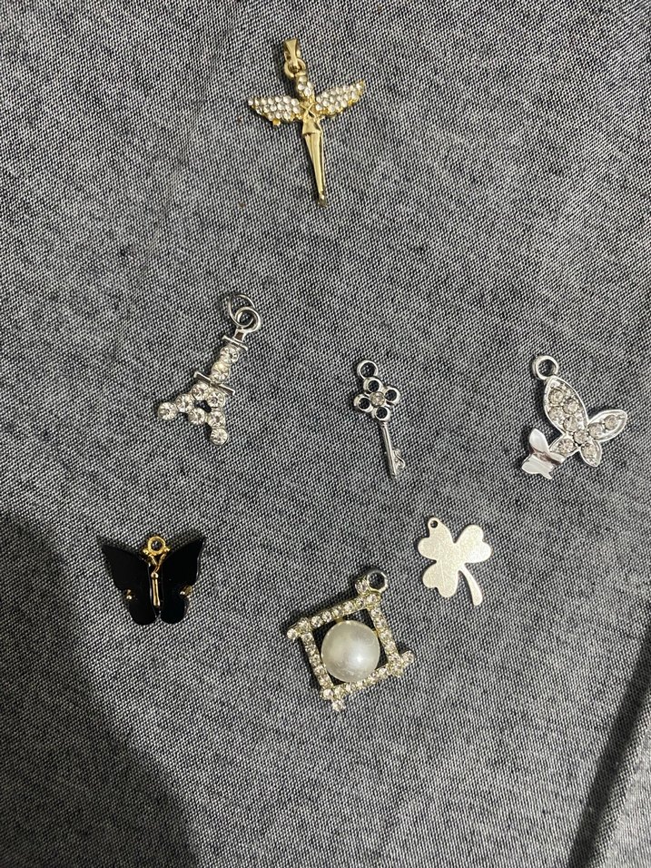 Sıfır ürünler Gri İşlemeli Payetli Kadın Charm Seti - Görsel 4