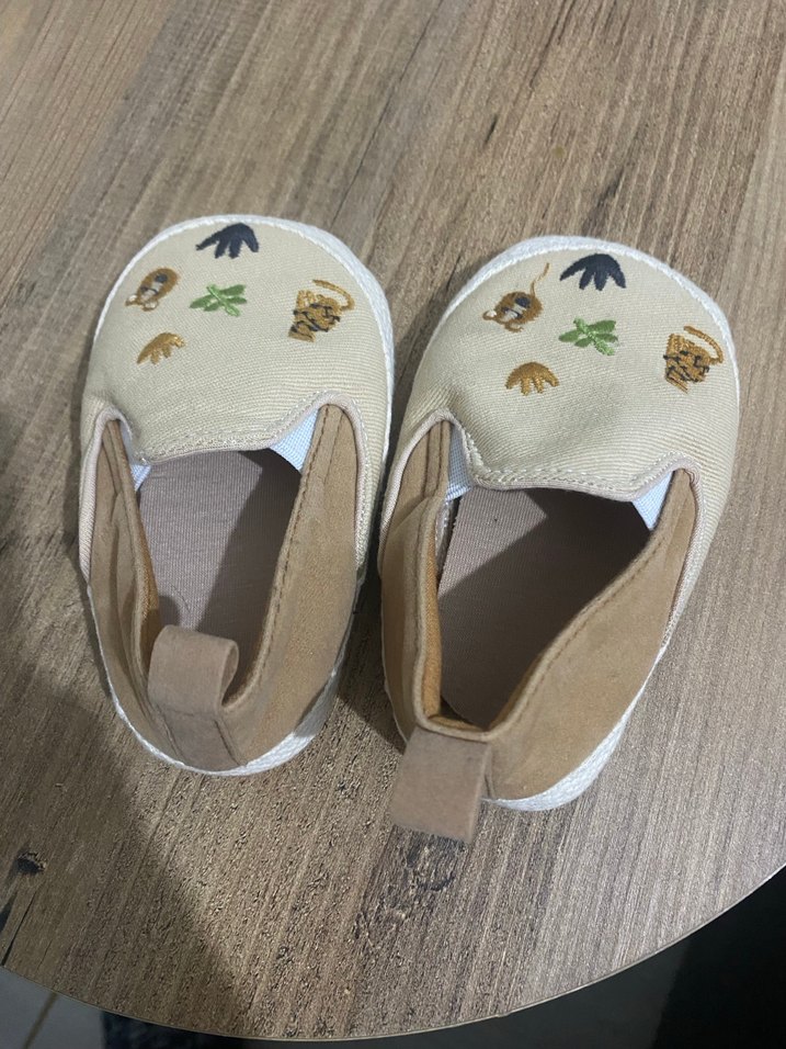 Bej Nakışlı Erkek Bebek İlk Adım Ayakkabısı - Görsel 4