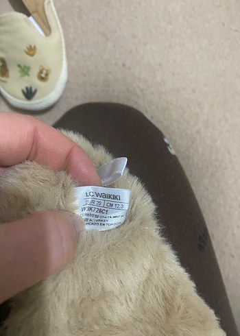 Bebek Bej Sıcak Kürklü Ev Terliği - Görsel 7