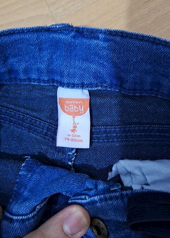 kız Çocuk Renkli Mavi Denim Pantolon - Görsel 3