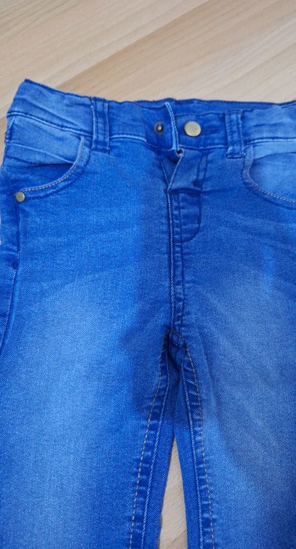 kız Çocuk Renkli Mavi Denim Pantolon - Görsel 2