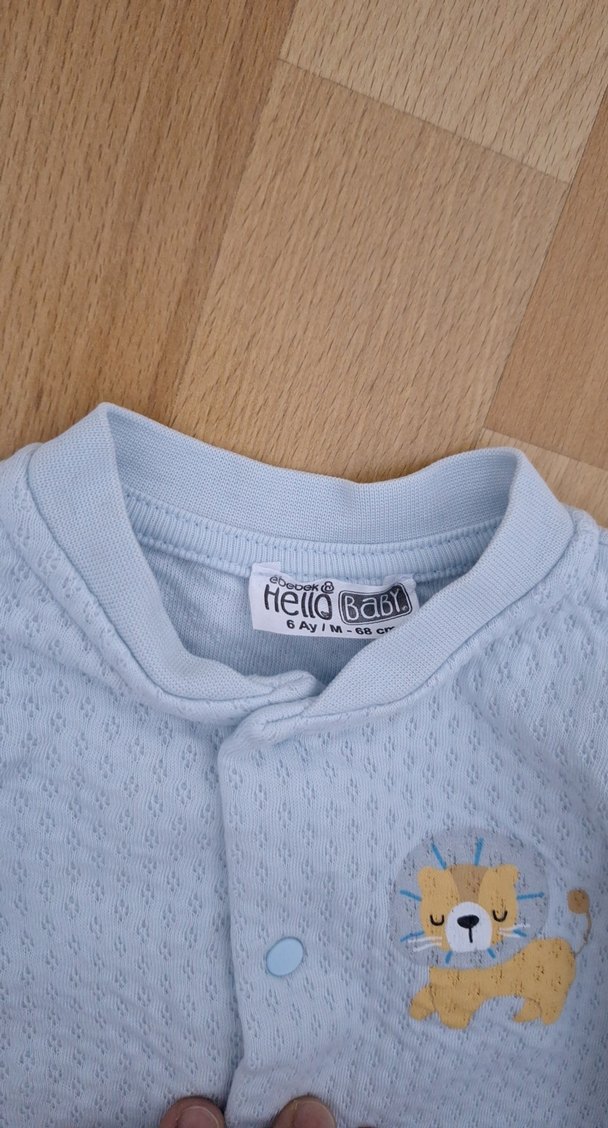 Mavi Düğmeli Erkek Çocuk Hırka 2 adet - Görsel 4